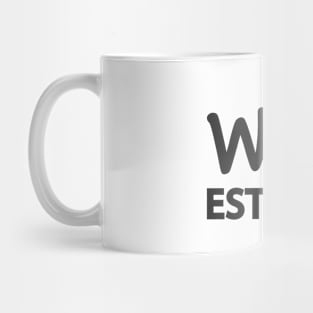 Wife EST. 2024 typographic artsy Mug